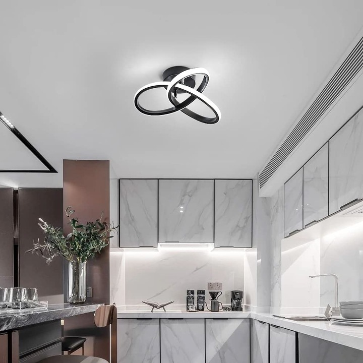 LED полилей, Лампа за инструменти, Алуминий, 24x14x10 см, Черен