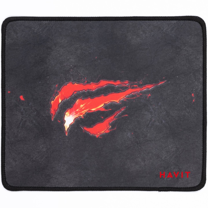 Mousepad HAVIT MP837, 250x210x2mm, material textil cu baza cauciucata, cusaturi anti-rupere, Negru
