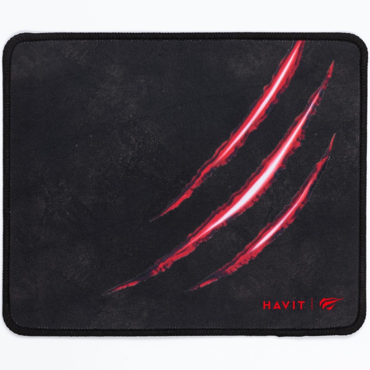 Mousepad HAVIT MP838, 250x210x2mm, material textil cu baza cauciucata, cusaturi anti-rupere, Negru