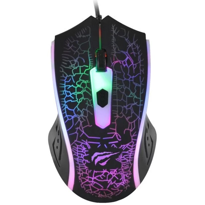 Геймърска мишка Havit GAMENOTE MS736, 800-1200 DPI, черна