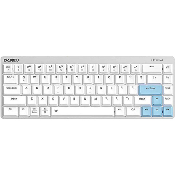 Tastatura, Dareu, EK868, Bluetooth, Alb-albastru