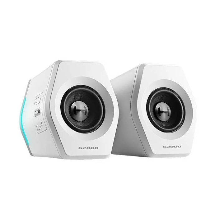 Комплект 2 компютърни колонки, Edifier, Bluetooth 2.0, Бял