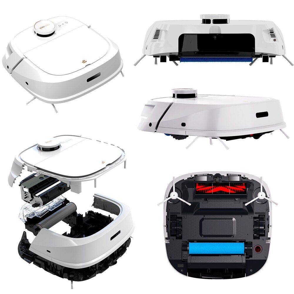 Robot aspirator cu mop si auto-clatire Rolamop alb 4 in 1