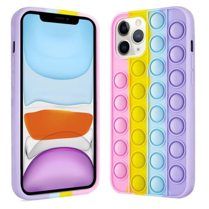 Силиконов кейс/калъф Push Pop Bubble за iPhone 11 Pro, Дизайн 8, Многоцветен