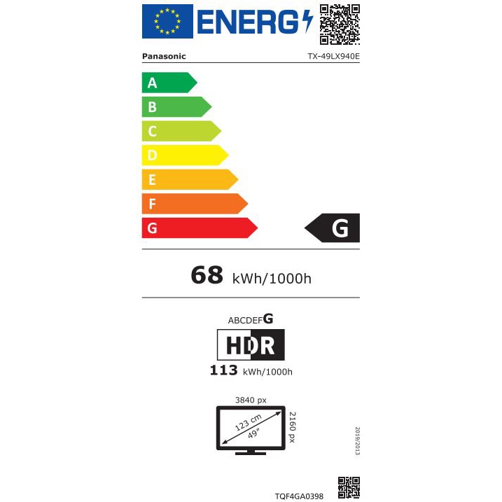 Televizor Panasonic LED TX-49LX940E, 123cm, Smart, 4K Ultra HD, 100Hz, Clasa G