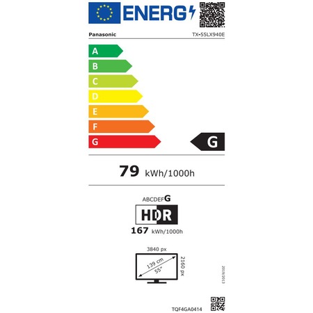 Televizor Panasonic LED TX-55LX940E, 139cm, Smart, 4K Ultra HD, 100Hz, Clasa G