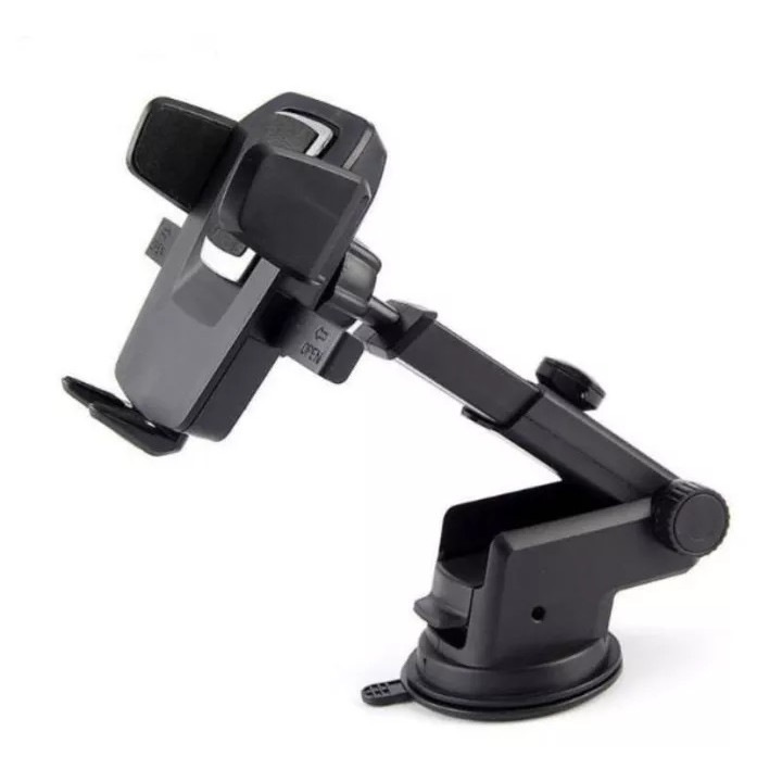 Suport telefon auto, Digital One, Pentru sticla, Brat lung, Universal, Negru