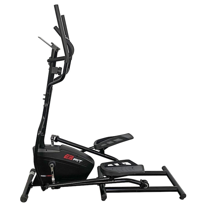 Bicicleta fitness magnetica, EB FIT, Cu display LCD, Eliptica, 8 niveluri, Greutate maxima 110kg, Gri