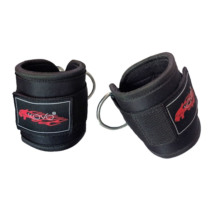 Set curele de antrenament pentru glezna, Negru