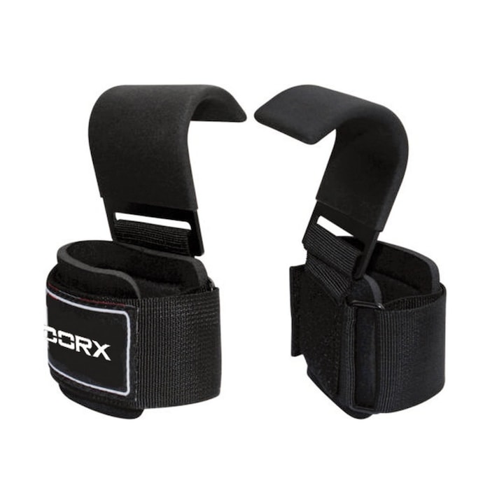 Set mansete cu carlig TOORX, 2 bucati, Negru