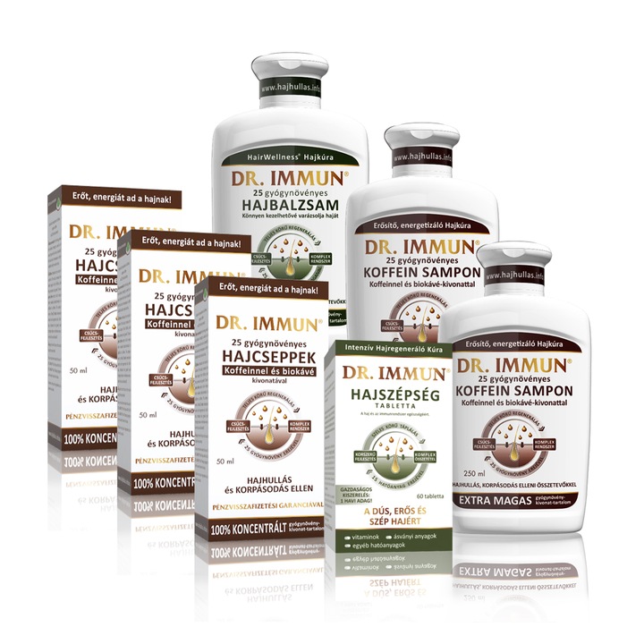 Set impotriva caderii parului, DR. IMMUN, 900ml/60 tablete