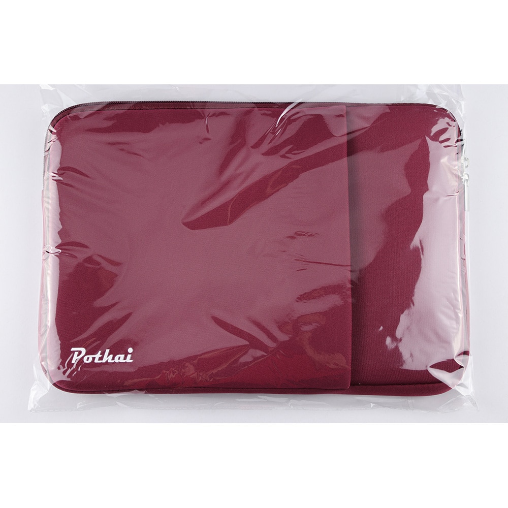 Husa laptop, Pothai, Poliester, Compatibila cu 14-14.1'', Rosu