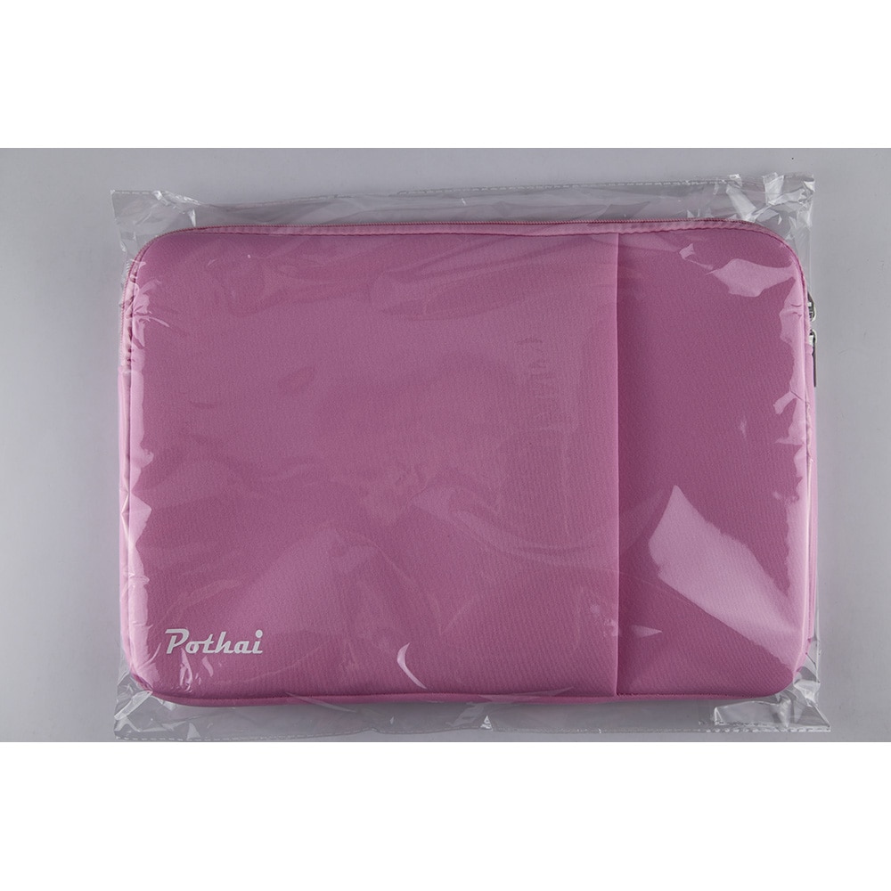 Husa laptop, Pothai, Poliester, Compatibila cu 14-14.1'', Roz deschis