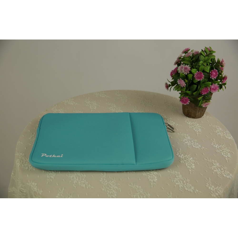 Husa laptop, Pothai, Poliester, Compatibila cu 14-14.1'', Turcoaz