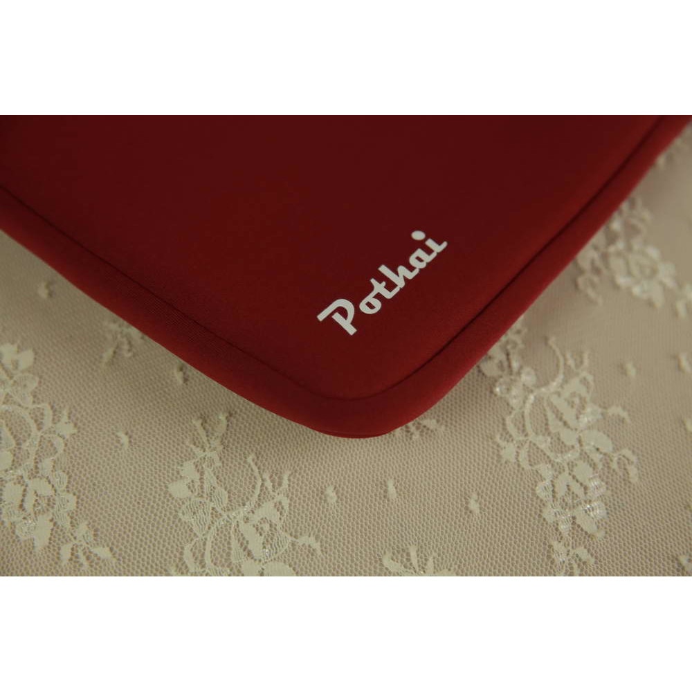 Husa laptop, Pothai, Poliester, Compatibila cu 14-14.1'', Rosu