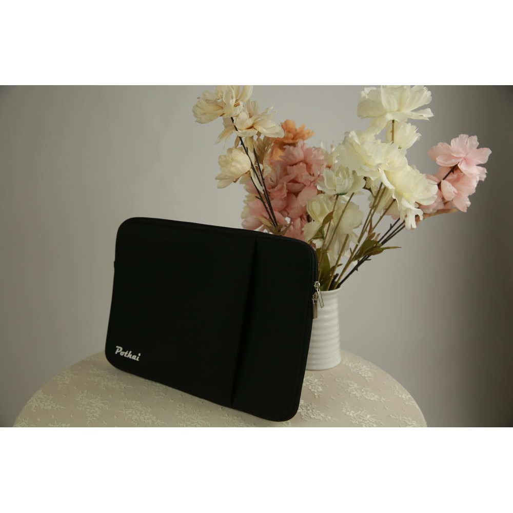 Husa laptop, Pothai, Poliester, Compatibila cu 11-11.6'', Negru