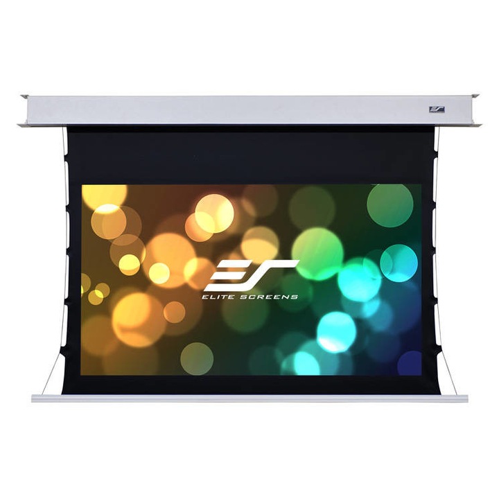 Ecran proiectie electric, 221 x 124.5 cm, incastrabil in tavan, Tensionat, EliteScreens Evanesce Tab-Tension B, 16:9