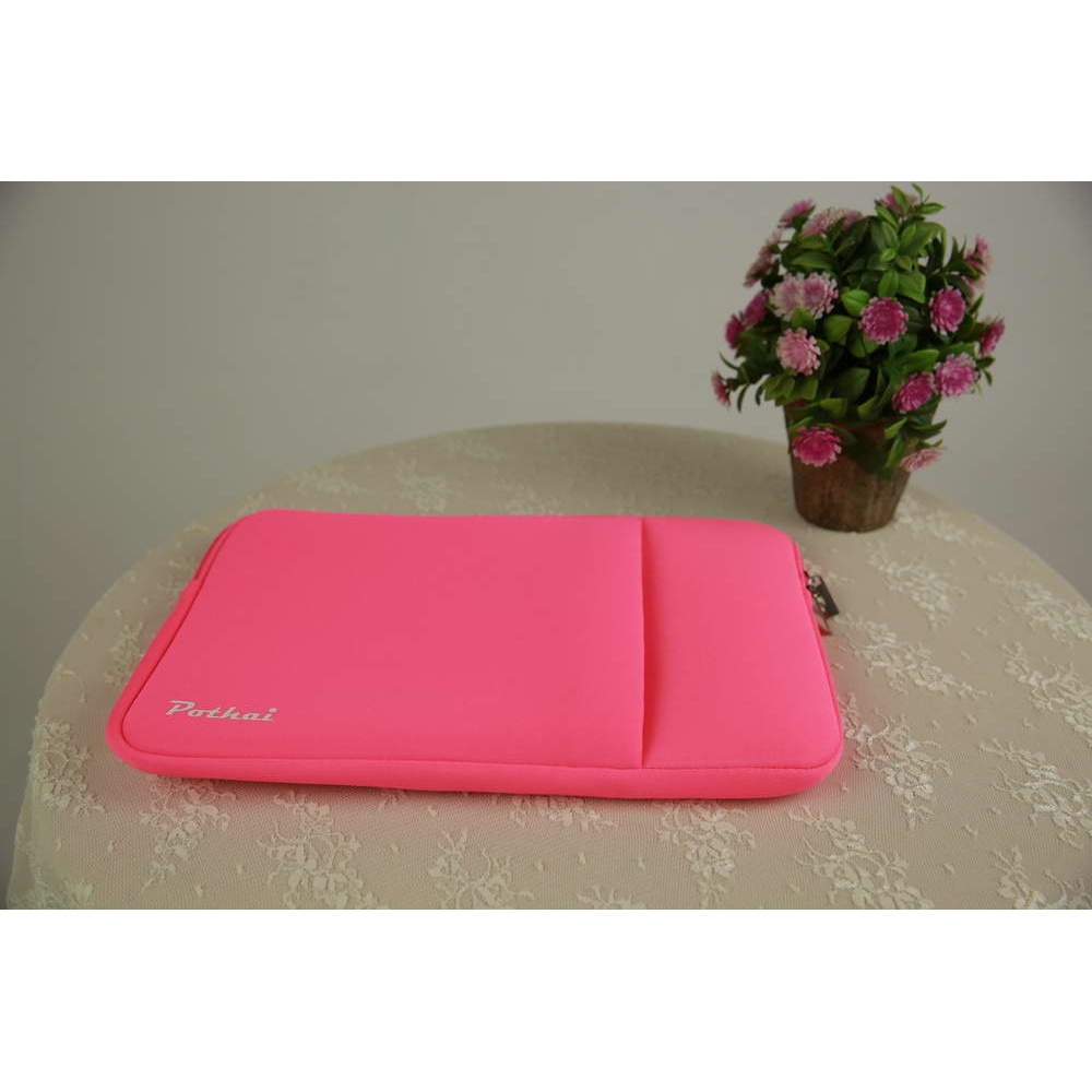 Husa laptop, Pothai, Poliester, Compatibila cu 13-13.3'', Roz