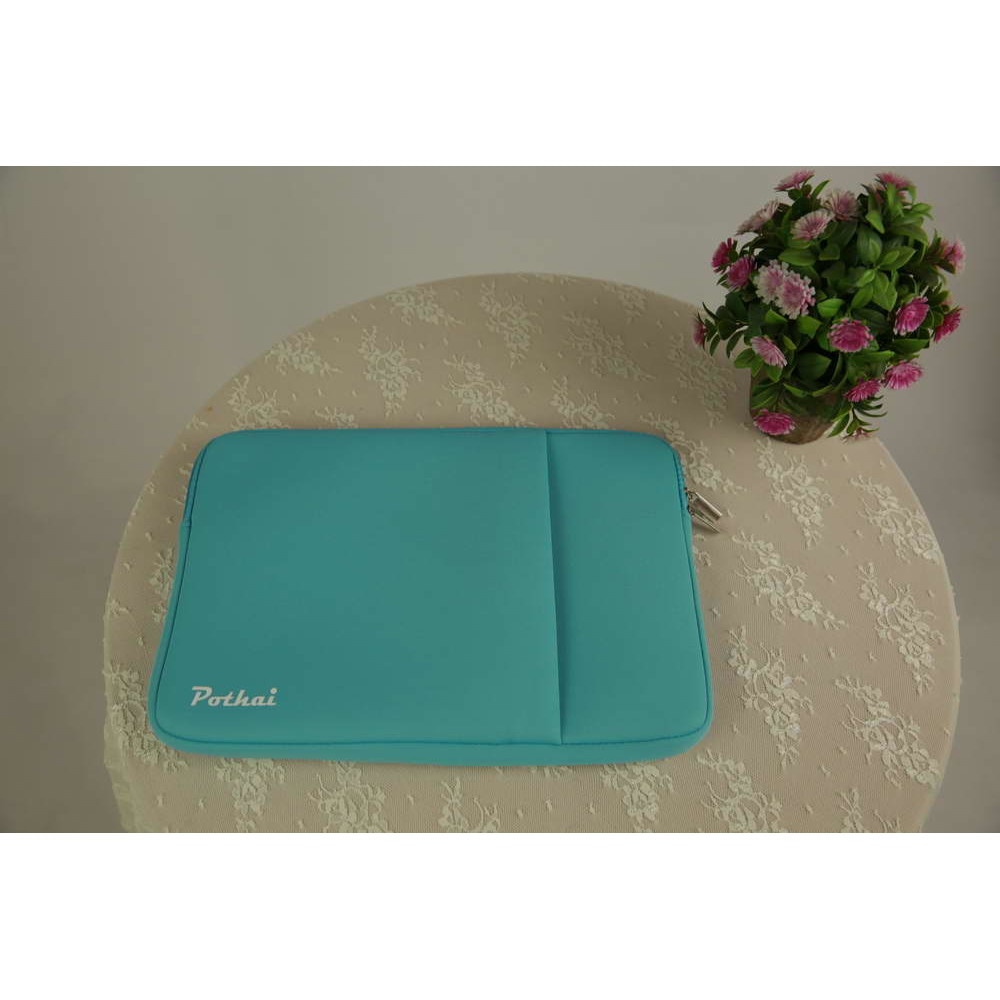 Husa laptop, Pothai, Poliester, Compatibila cu 14-14.1'', Turcoaz
