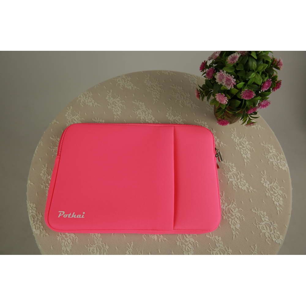 Husa laptop, Pothai, Poliester, Compatibila cu 13-13.3'', Roz