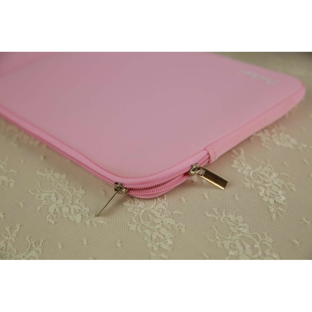 Husa laptop, Pothai, Poliester, Compatibila cu 14-14.1'', Roz deschis
