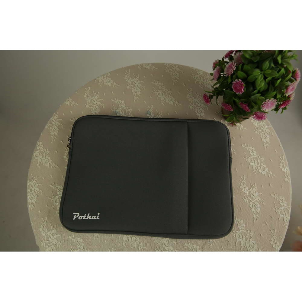 Husa laptop, Pothai, Poliester, Compatibila cu 14-14.1'', Gri