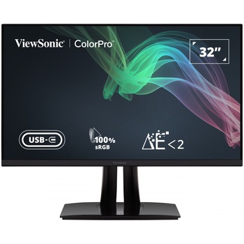Monitor ViewSonic 32", IPS, 4K Ultra HD, 60Hz, 5ms, HDMI, DisplayPort, VP3256-4K