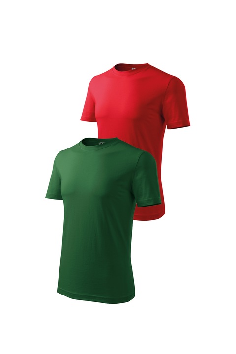 Set 2 tricouri de barbati, Malfini, Classic, mix 8, Rosu/Verde sticla
