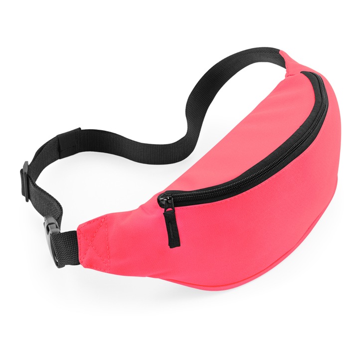 Bulitáska, Ronic, 2 zsebes, unisex, fluoreszkáló rózsaszín