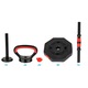 Gantera Kettlebell 2 in 1, EB Fit, 10kg, Negru/Rosu