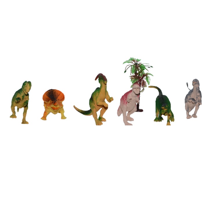 7 db dinoszaurusz figura készlet 15 cm Mini Junior 074951-5, Többszínű