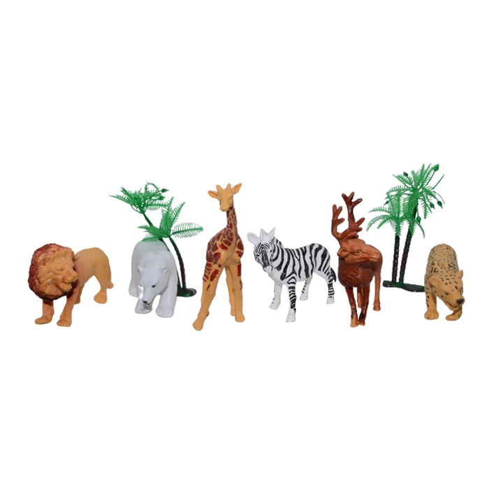 Set 8 figurine animale 12 cm OEM 552359-5, Multicolor