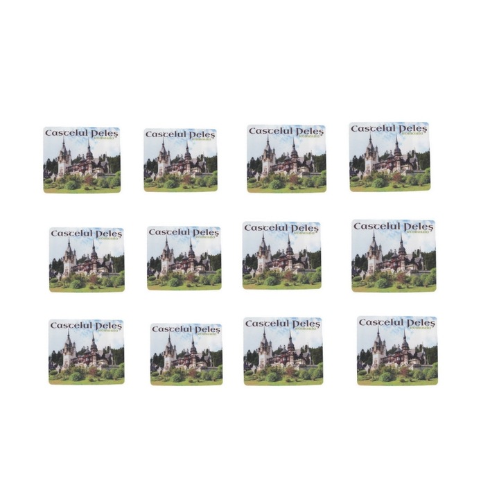Set 12 bucati, Mouse pad cu Castelul Peles,24x20cm