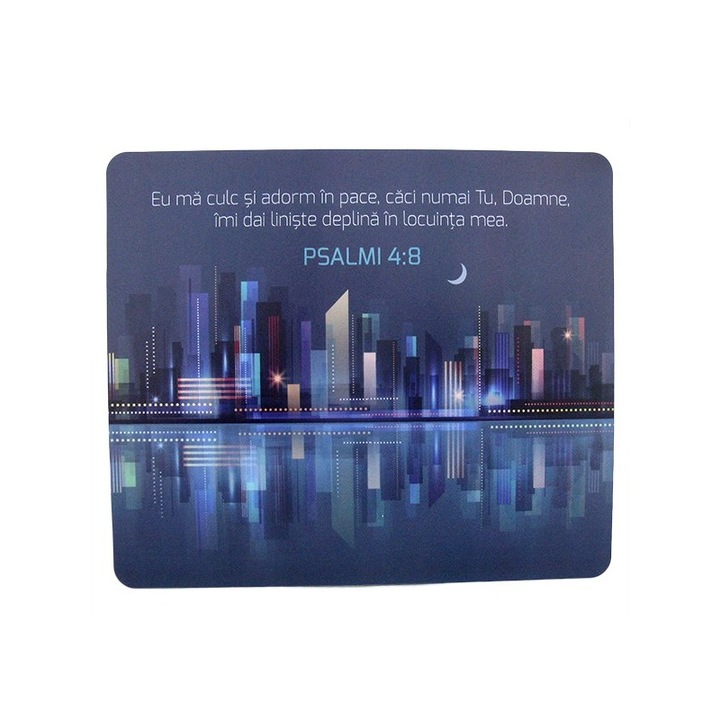 Suport pentru mouse cu Psalmi 4:8, 24x20 cm