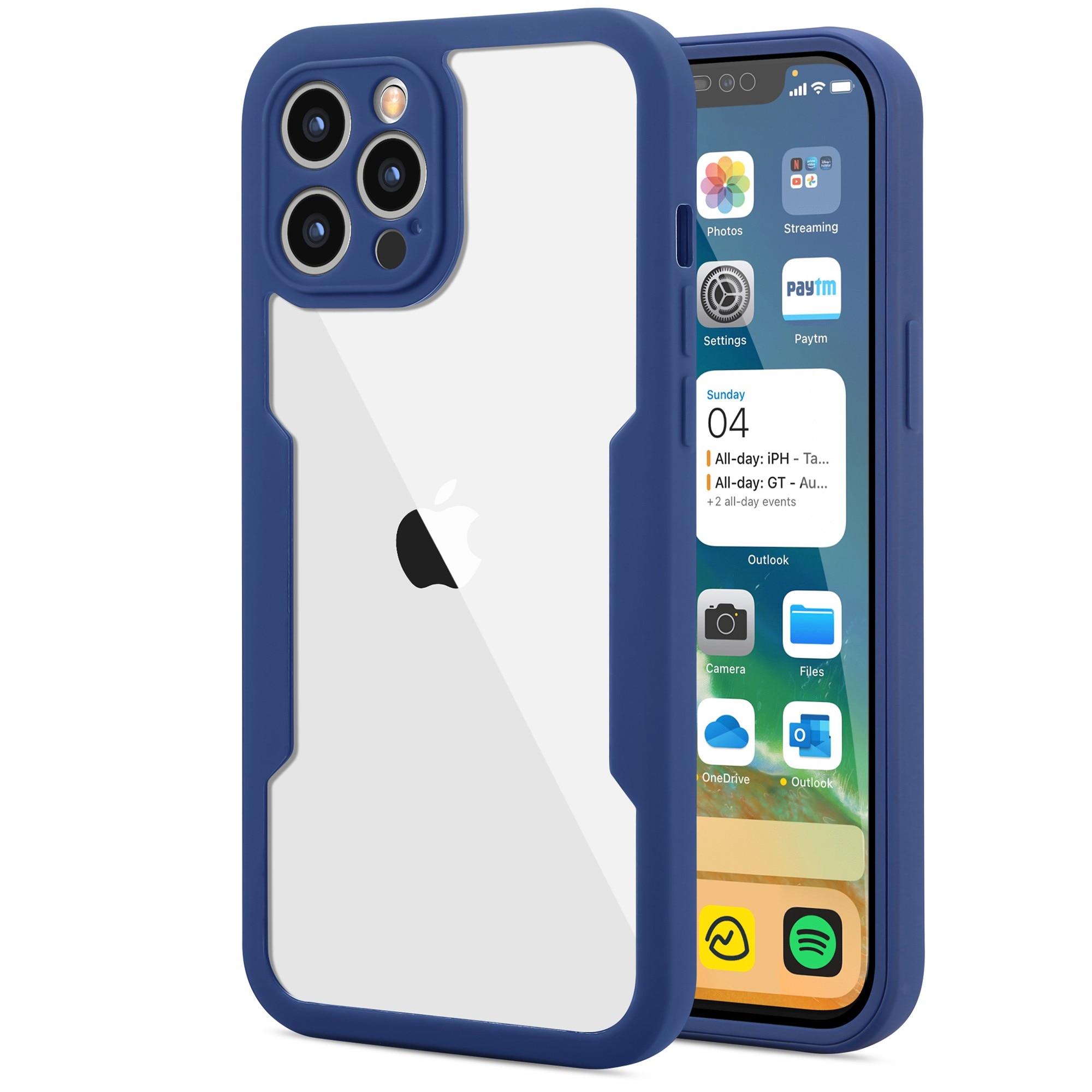 Husa Max Defence pentru Samsung Galaxy A33 5G, Bumper Albastru, Fata Dubla Transparenta, Protectie A