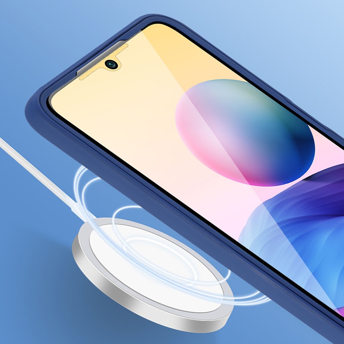 Husa Max Defence pentru Samsung Galaxy A33 5G, Bumper Albastru, Fata Dubla Transparenta, Protectie A