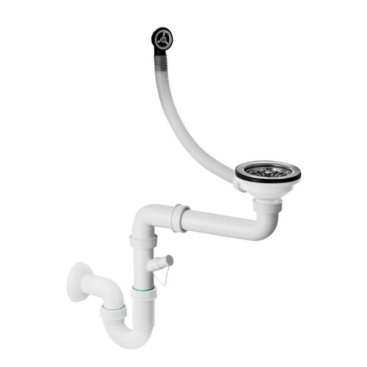 Sifon chiuveta, o cuva, crom