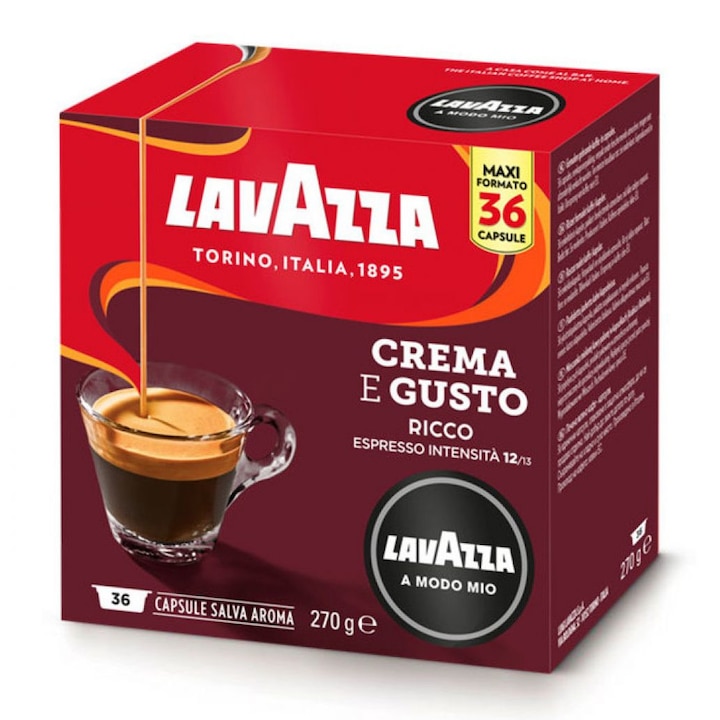 Кафе на капсули Lavazza A Modo Mio Gusto Ricco, 36 капсули, 270 гр