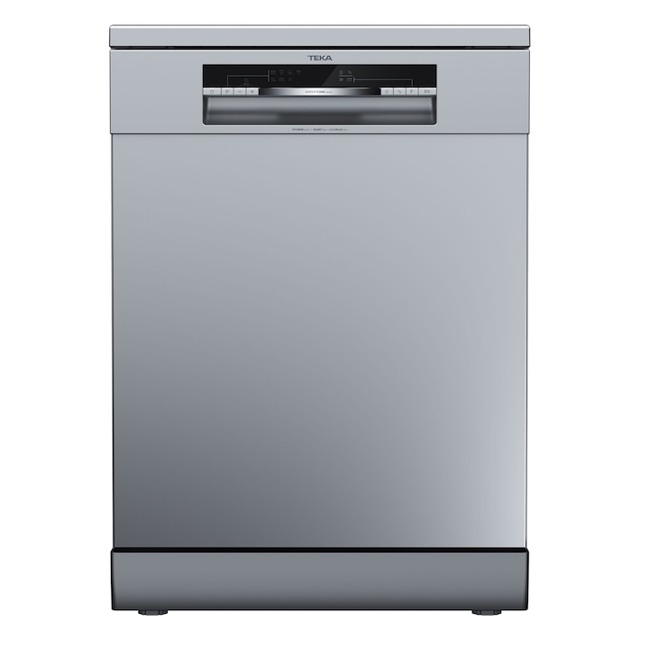 Masina de spalat vase free standing Teka DFS 46710 SS, 14 seturi, 7 programe, 5 nivele de temperatura, Clasa E, MultiCleaner (3 in 1), SmartSensor, Whisper, 60 cm, Inox
