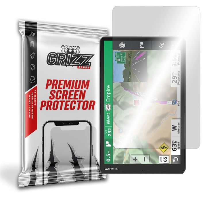 Folie de protectie ecran GrizzGlass HybridGlass pentru Garmin Camper 1090 MT-D, Transparent