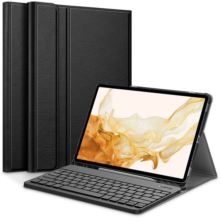 Калъф TECH-PROTECT Smartcase, SC Pen, Keyboard за Samsung Galaxy Tab A8 10.5" X200 / X205, Black