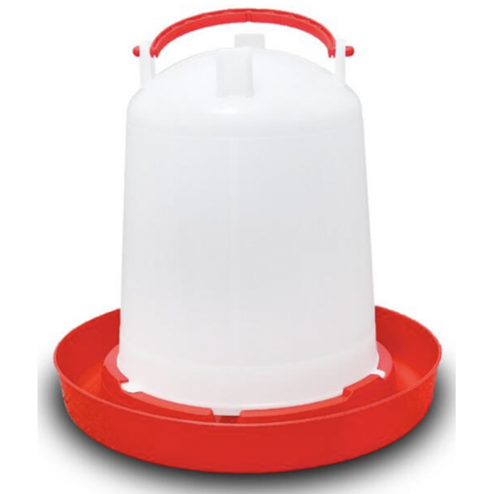 Madáritató, 11 l, Műanyag, Piros/Fehér