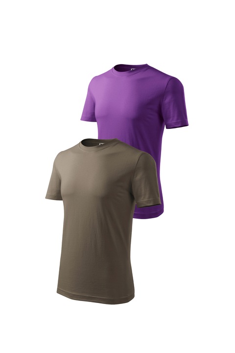 Set 2 tricouri de barbati, Malfini, Classic, mix 15, Violet/Kaki