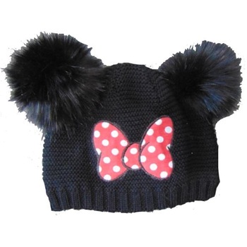 Caciula Minnie Mouse, neagra cu buline, 52 cm Caciula Minnie Mouse, neagra cu buline, 52 cm
