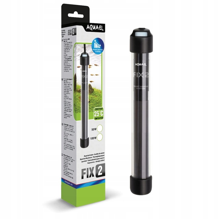 Incalzitor pentru acvariu, Aquael, 50 W, 25 ºC, Negru