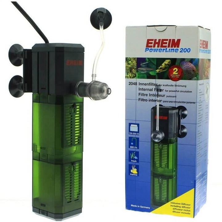 Filtru intern Powerline 200, Eheim, 600 l/h, 10 W, Verde/Negru