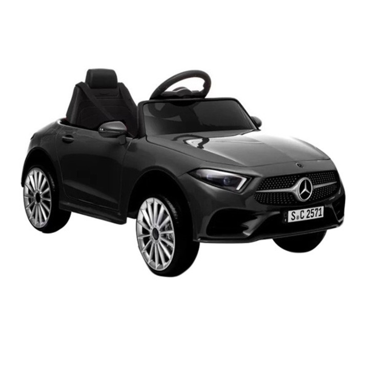 Детска електрическа кола, Mercedes C Class, CLS 350, 2 двигателя, LeanToys, 5175, черна