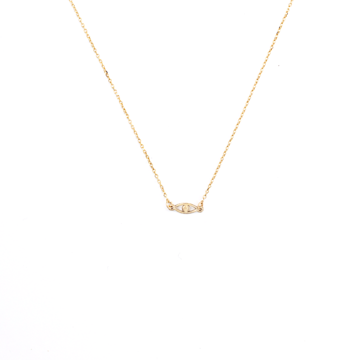 Lantisor evil eye - Aur galben de 14K, Beejou