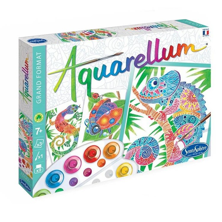 Set de pitura pentru copii, Aquarellum Zentangle, Sentosphere, 7 ani+