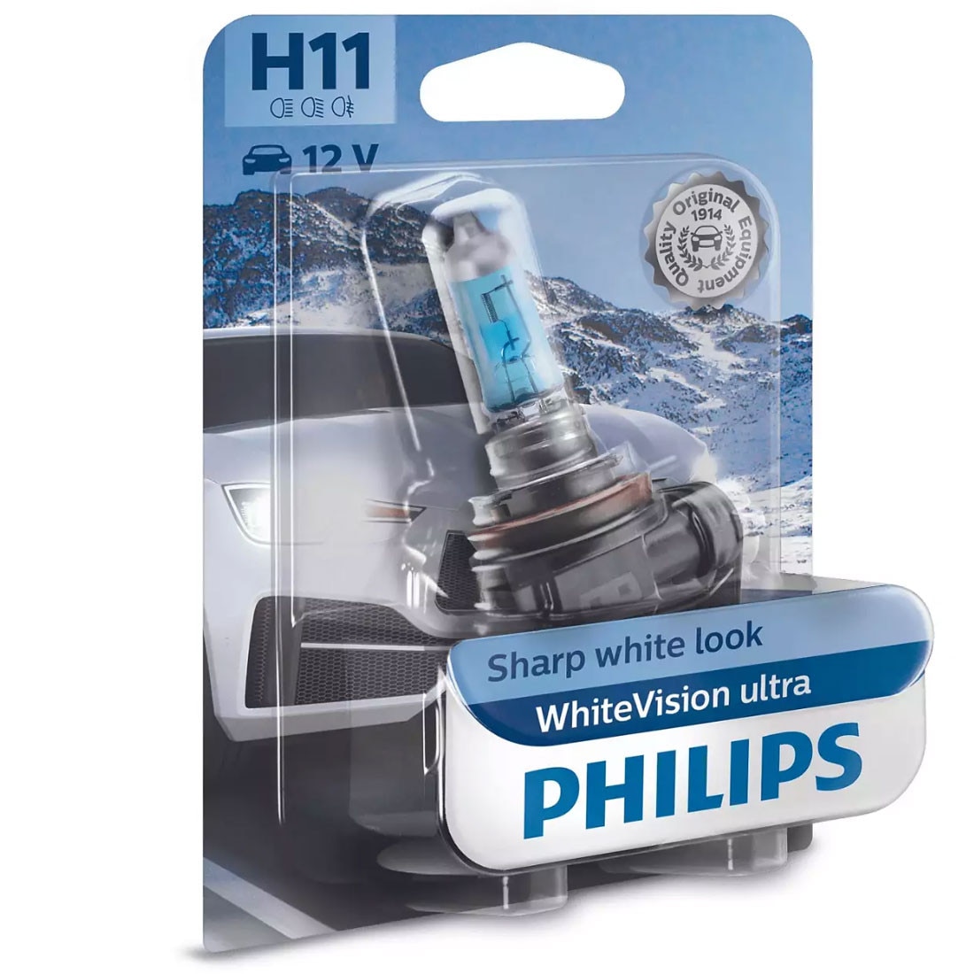 Bec auto Philips H11 White Vision Ultra 12V 55W 